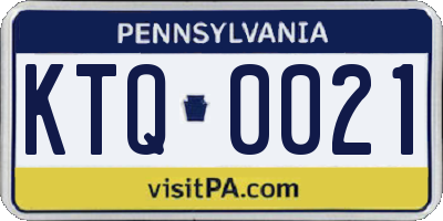PA license plate KTQ0021