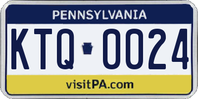 PA license plate KTQ0024