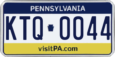 PA license plate KTQ0044