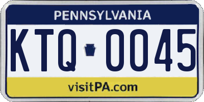 PA license plate KTQ0045