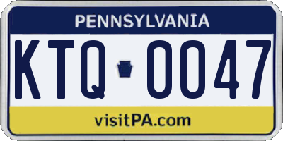PA license plate KTQ0047