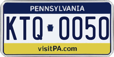 PA license plate KTQ0050