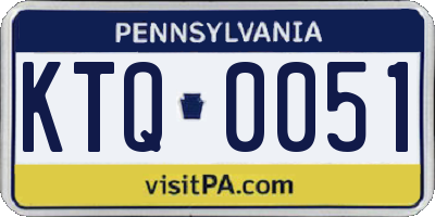 PA license plate KTQ0051