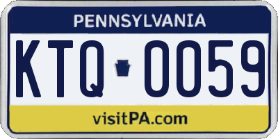 PA license plate KTQ0059