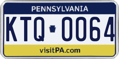 PA license plate KTQ0064