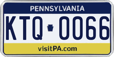 PA license plate KTQ0066