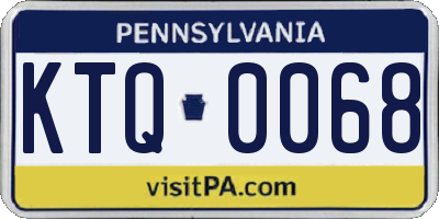 PA license plate KTQ0068