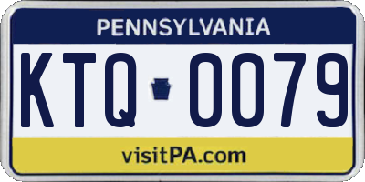 PA license plate KTQ0079