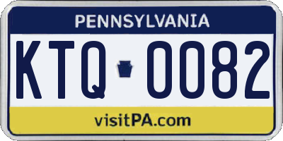 PA license plate KTQ0082