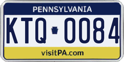 PA license plate KTQ0084