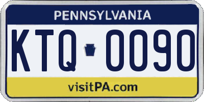 PA license plate KTQ0090