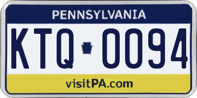 PA license plate KTQ0094