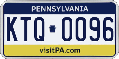 PA license plate KTQ0096