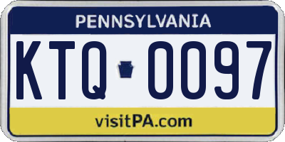 PA license plate KTQ0097