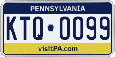 PA license plate KTQ0099