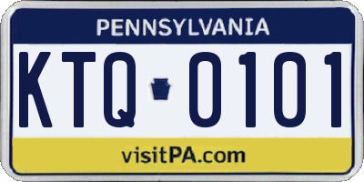 PA license plate KTQ0101