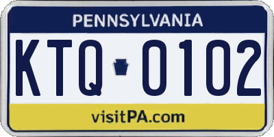 PA license plate KTQ0102
