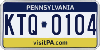 PA license plate KTQ0104