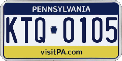 PA license plate KTQ0105