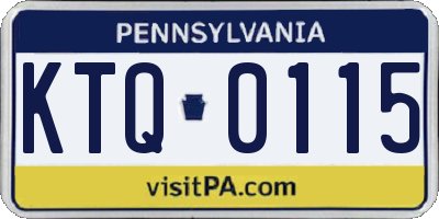 PA license plate KTQ0115