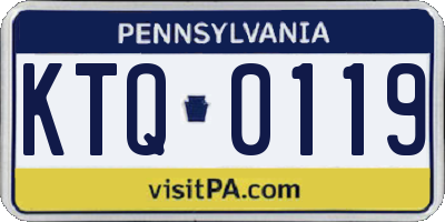 PA license plate KTQ0119