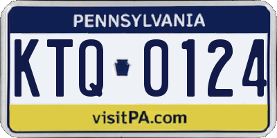 PA license plate KTQ0124