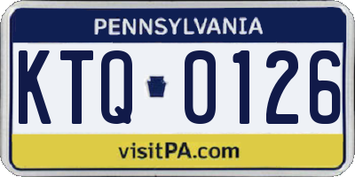 PA license plate KTQ0126
