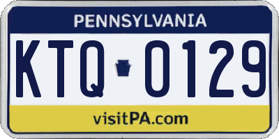 PA license plate KTQ0129