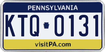 PA license plate KTQ0131