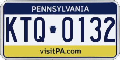 PA license plate KTQ0132