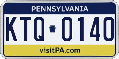 PA license plate KTQ0140