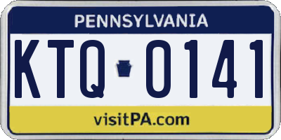 PA license plate KTQ0141