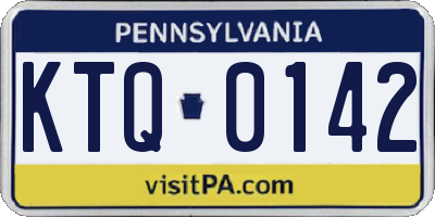 PA license plate KTQ0142