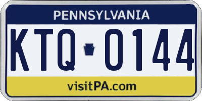 PA license plate KTQ0144