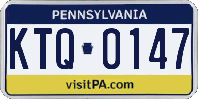 PA license plate KTQ0147