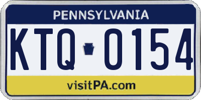 PA license plate KTQ0154
