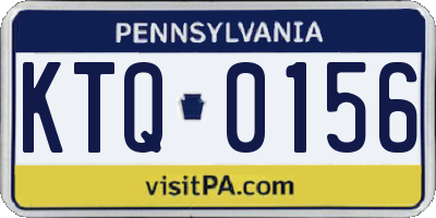 PA license plate KTQ0156