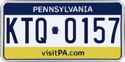 PA license plate KTQ0157