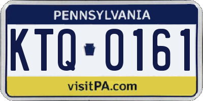 PA license plate KTQ0161