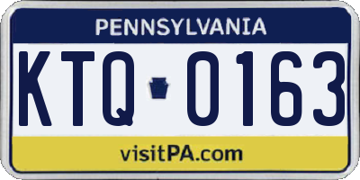 PA license plate KTQ0163
