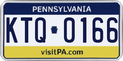 PA license plate KTQ0166