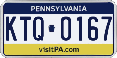 PA license plate KTQ0167