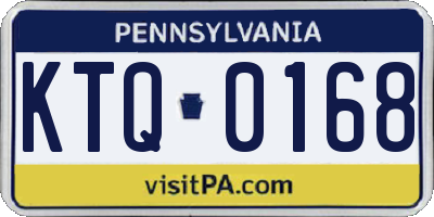 PA license plate KTQ0168