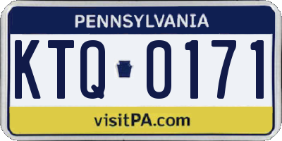 PA license plate KTQ0171