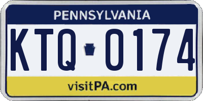 PA license plate KTQ0174
