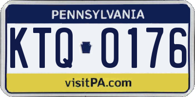 PA license plate KTQ0176
