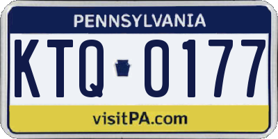 PA license plate KTQ0177