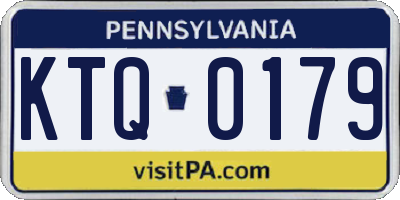 PA license plate KTQ0179
