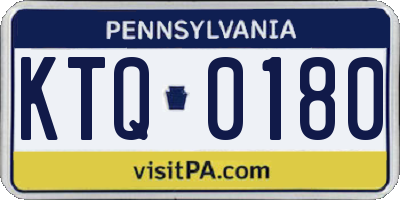 PA license plate KTQ0180