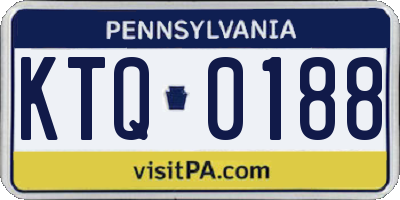 PA license plate KTQ0188